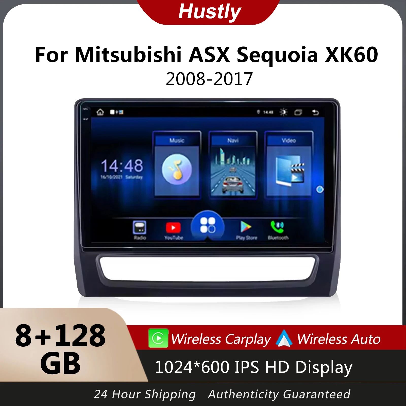 

Hustly Carplay Android Car Radio For Mitsubishi ASX Sequoia XK60 2008-2017 Car Multimedia Player GPS Navigation
