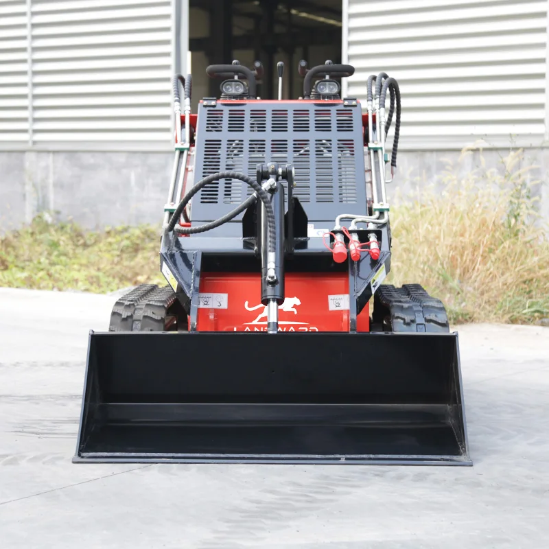 Stand Behind Diesel Engine Small Crawler/Wheeled Front Loaders Fast Delivery EPA Euro 5 Skid Steer Loader Snow Shovel Customized