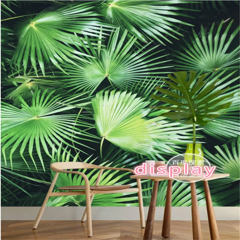 3D Photo Wallpapers Nordic Simplicity Tropical Rain Forest Green Plant Leaves Mural 3D Wall Papers Home Decor  Papel De Parede