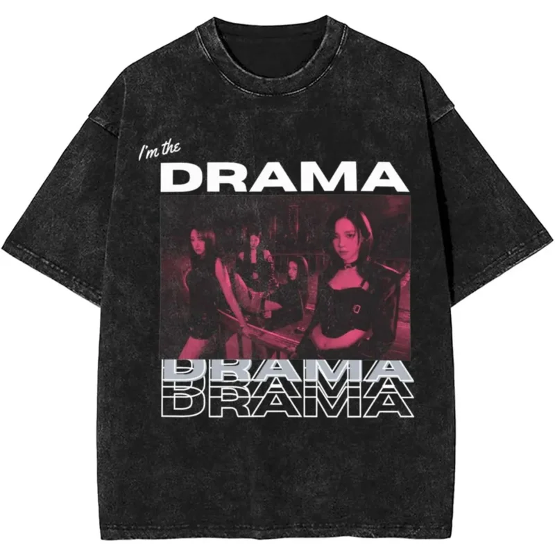 Women Men Aespas Drama Idol Shirt Graphic Retro Outfit Tees New Arrival