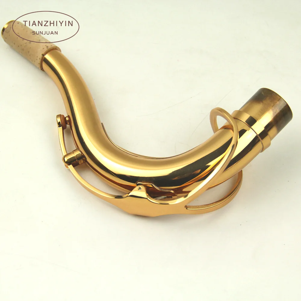 

Tenor Saxophone Bend Neck Brass Gold Lacquer Surface Saxophone Connector Brand Quality Sax Musical Instrument Accessories 27.5mm