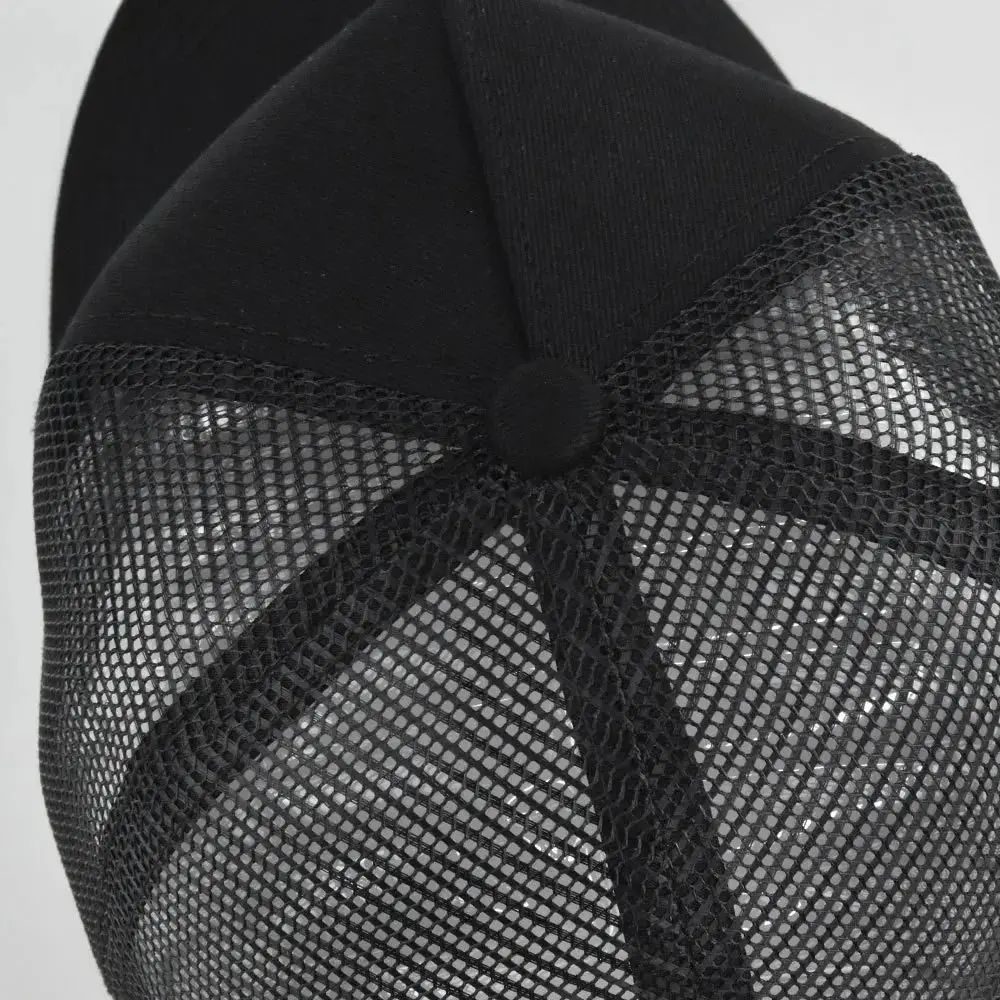 Fashion 5 Panels Baseball Cap Breathable Solid Color Hard Top Cap Mesh Cap