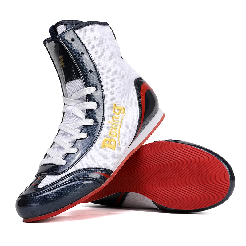 Unisex High-End Professional Boxing Wrestling Shoes Large Size Training Boots for Teens 36-47 Four Seasons Martial Arts Footwear