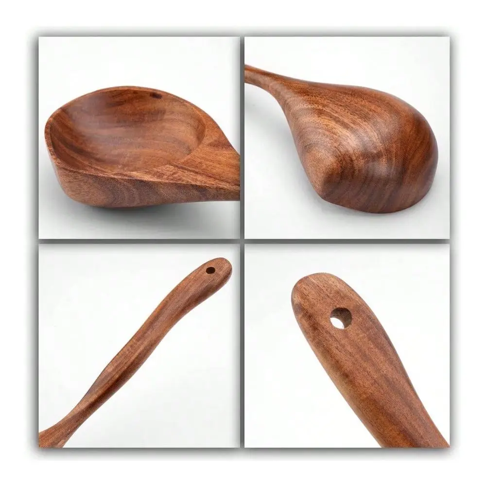 

Ladle Spoon Set, 3 Size Teak Large Soup Ladel Wood Spoons Cooking Serving Spoon Ladles Wooden Cooking Spoon Long Handle Mixing