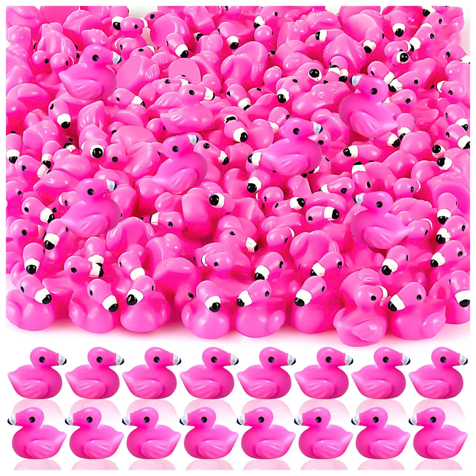 

200Pcs Mini Resin Flamingo Duck,Flamingo Tiny Duck,Cute Flamingo Figurine for Garden Dollhouse Landscape Aquarium Ornament DIY