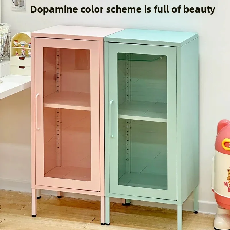 

Vibrant Dopamine Metal Storage Cabinet Multi-Tier Living Room Storage Rack Office Filing & Organizer Chest Home Decor Drawer