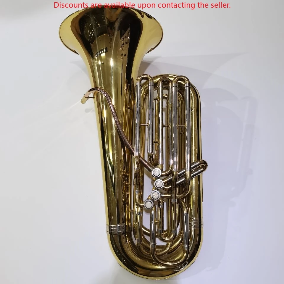 Bb Key Tuba 4 Válvula de pistón Instrumentos musicales de nivel superior