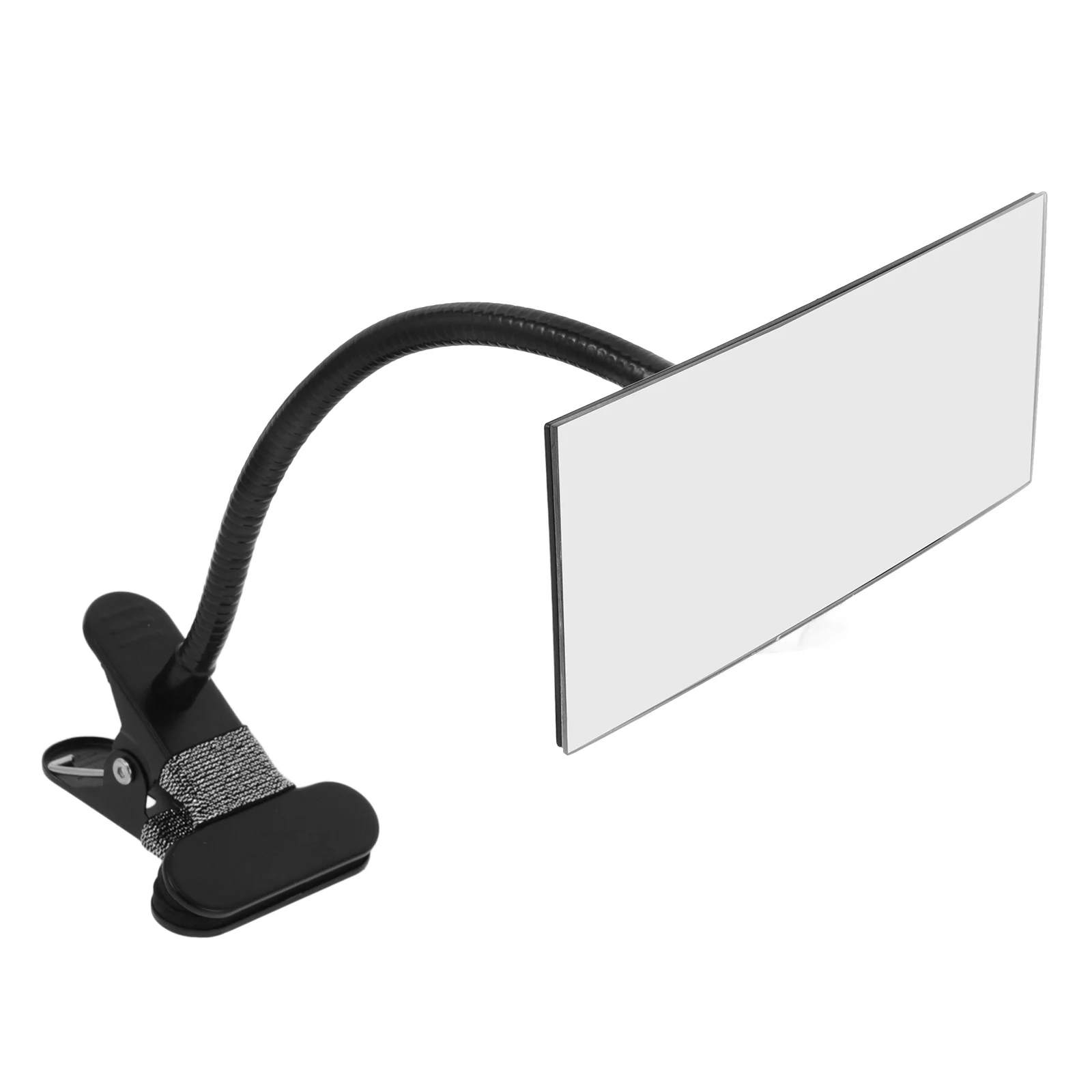 Computer Mirror Garage Clamp on Wide Angle Boat Rear View Cubicle Iron Clip for Desk Convex