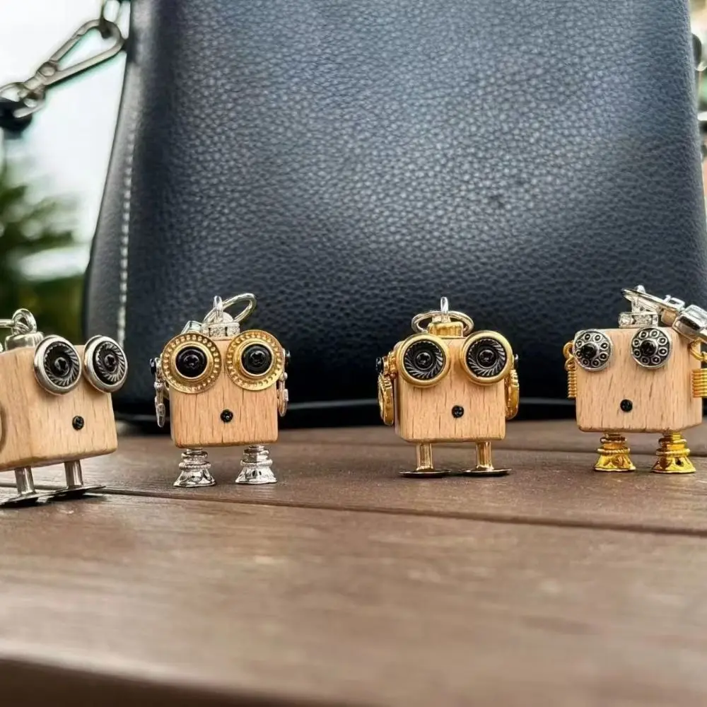 Handmade New Robot Pendant Vintage Korean Choker Pendant Gold Color Fashion Robot Keychain Decoration