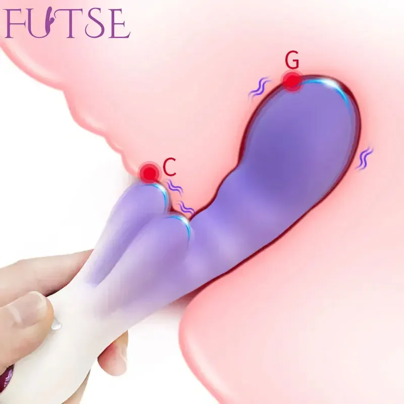 Powerful Rabbit Vibrator for Women G Spot Clitoris Stimulator Vaginal Massage Dildo Female Masturbator Sex Toys for Adults 18+