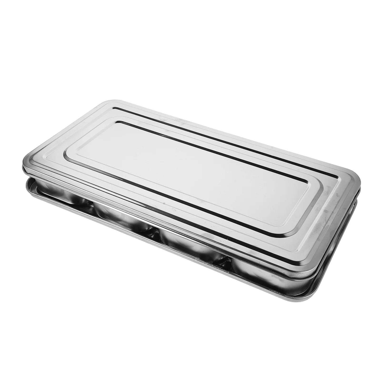 

Контейнер для специй из нержавеющей стали с 8 отделениями, кухонный органайзер с крышкой, многосекционный диспенсер для приправ, подставка для соли