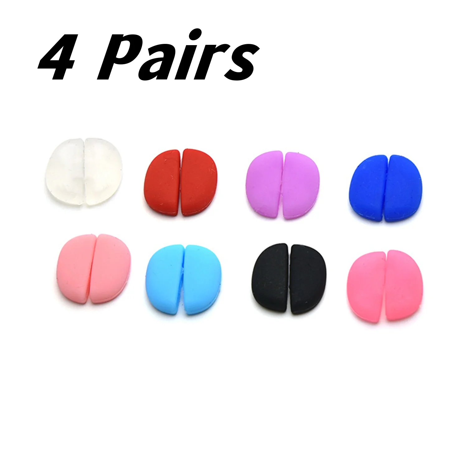 4 Pairs Silicone Anti-slip Nose Pads For Glasses Push On Nose Pads Repair Tool Eyeglass Sunglasses Eyewear Accessories Nose Pads