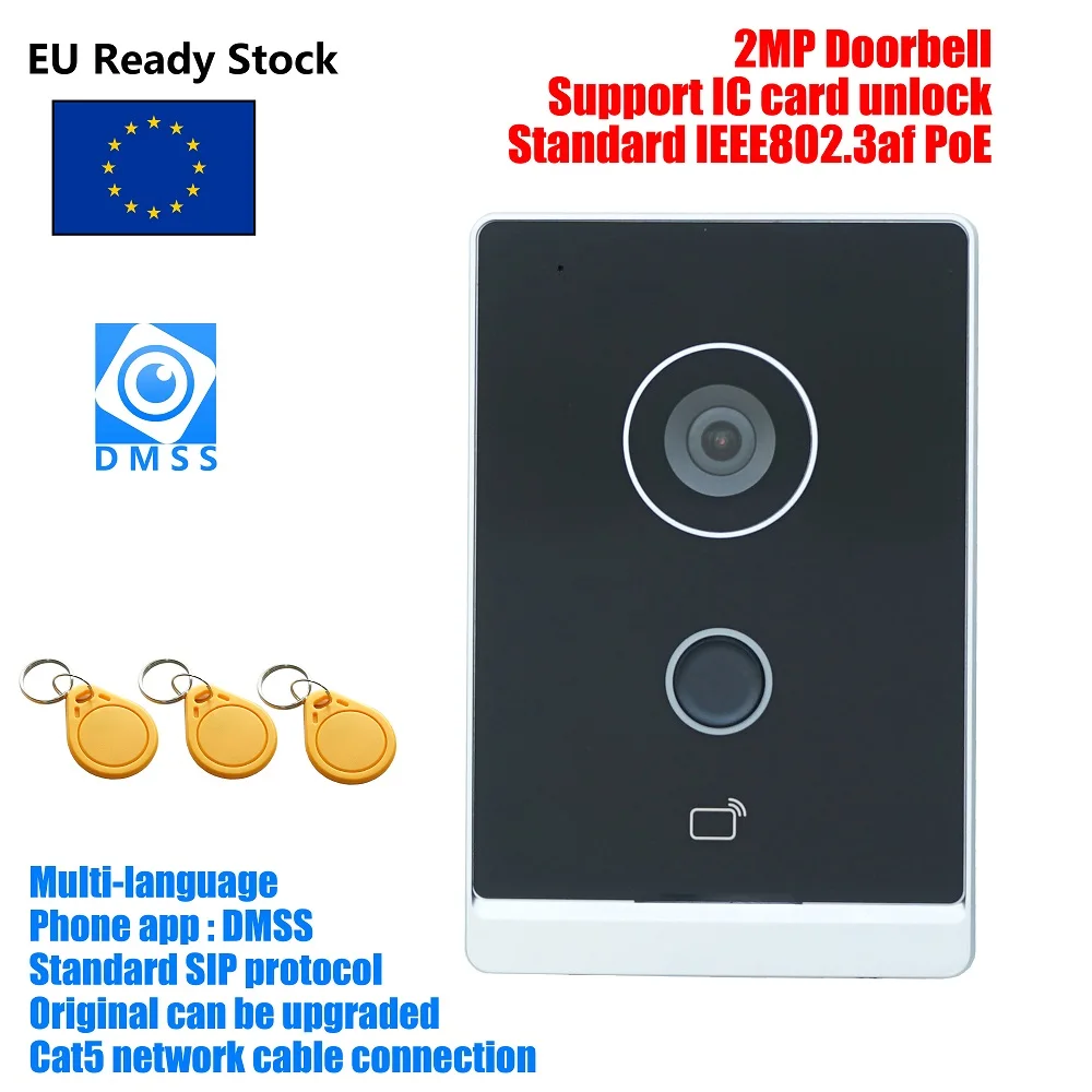 

DH Logo Multi-language VTO2211G-WP VTO2211G-P 802.3af PoE IP Villa Doorbell,Video intercom,IP Door Phone,P2P Cloud,Door Station