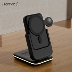 Mag-Safe Charger Magnetic Wireless Charging Station 3 in 1 5000mAh Portable Power Bank for iPhone 16/15/14/13/12 IWatch Series