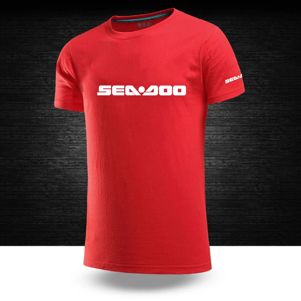 2024 Sea Doo Seadoo Moto New Men Summer Casual Printed Ordinary Simple Design Cotton Breathable O Neck T-shirt Short Sleeve Tops