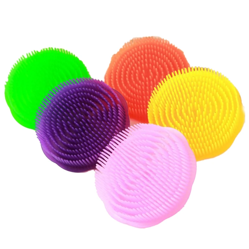 100Piece Bathing Hair Scalp Comb Bathing Tool Head Skin Shampoo Brush Round Scalp Massager Unfading Plastic