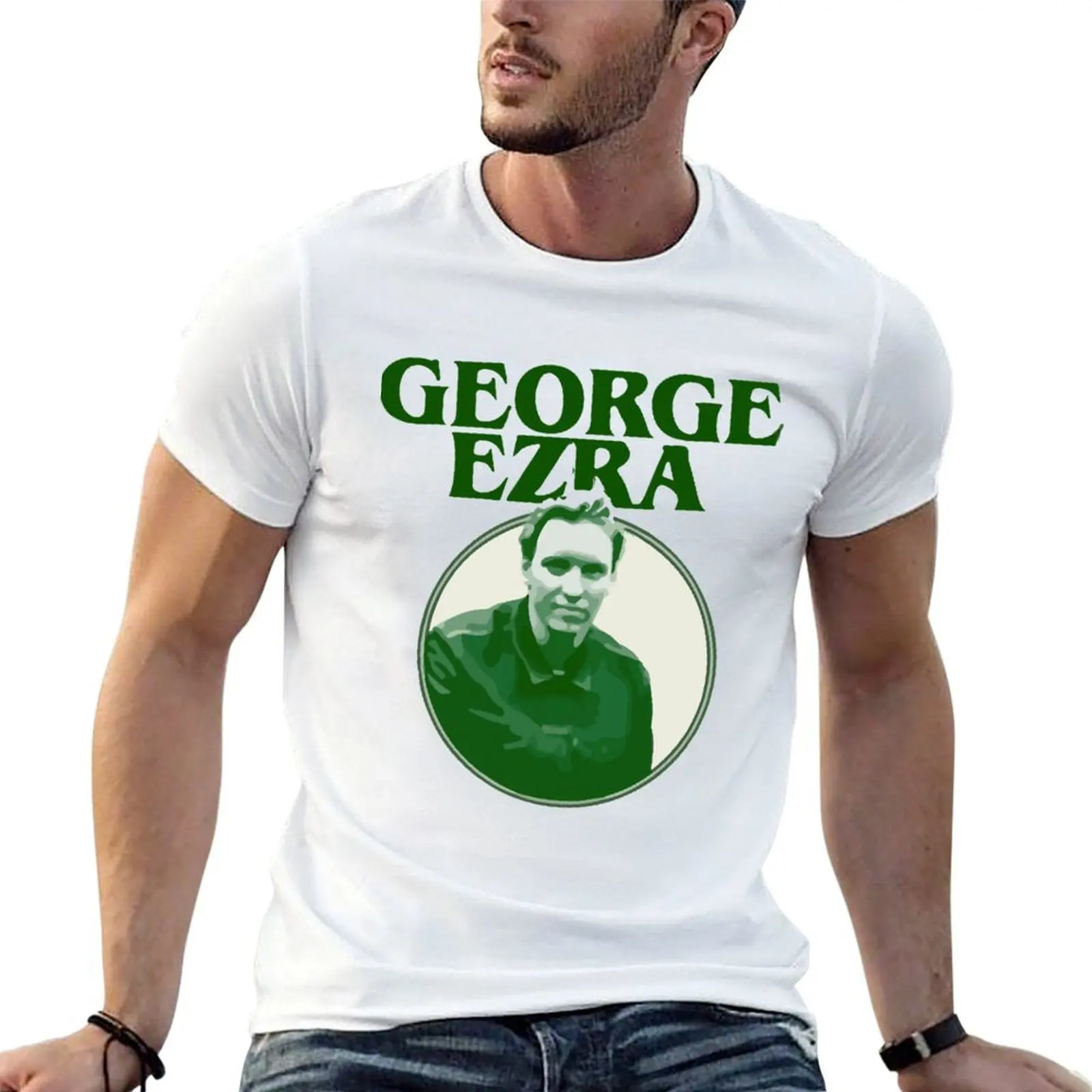 Camiseta George Ezra Merch, camiseta personalizada para hombre, camisetas divertidas de verano, camiseta de algodón