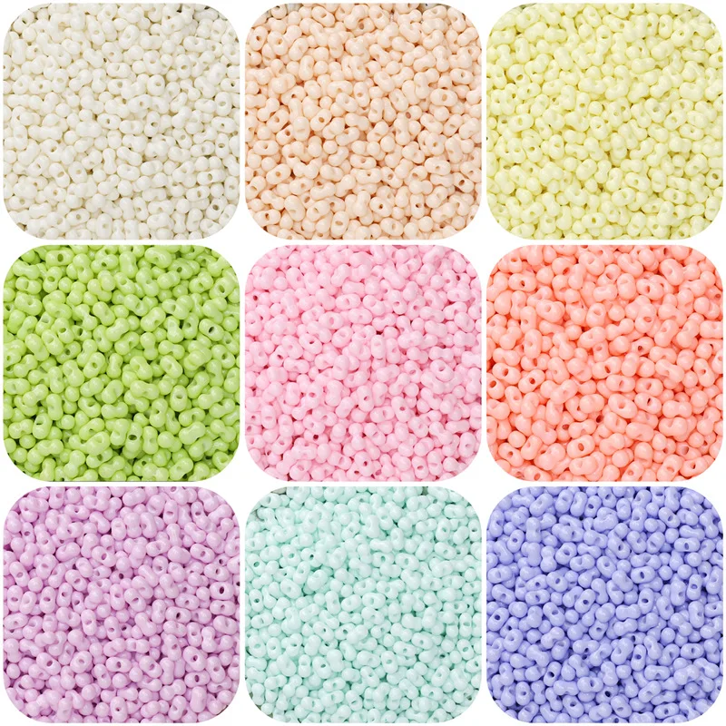 10g/lot Acrylic Peanuts Beads Mini Spacer Bead for DIY Bracelet Necklace Jewelry Making Accessories Supplies