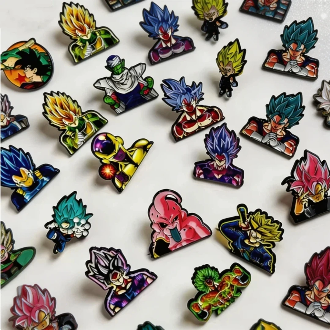 Anime Dragon Ball Lustige Metallbrosche, Abzeichen, Accessoire, Cartoon-Figur, kreativer Anstecker, Kleidung, dekorativer Schmuck, Geschenke, Freunde, Spielzeug