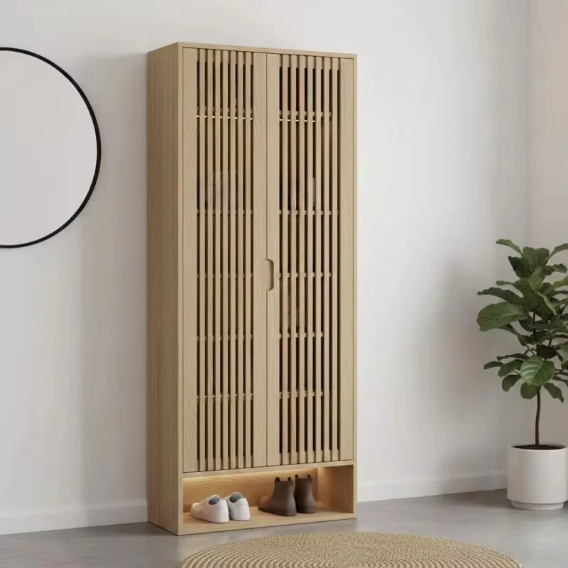 Modern apartment wooden shoe cabinet racks for home furniture save space and are easy to assemble