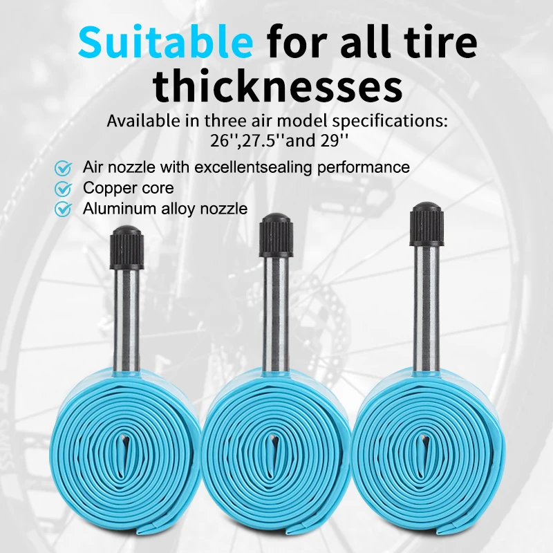 GUSTAVO خفيفة الدراجة الأنبوب الداخلي 26 27.5 29 بوصة دراجة جبلية إطار من البولي يوريثان 45 مللي متر الألومنيوم شرادير صمام