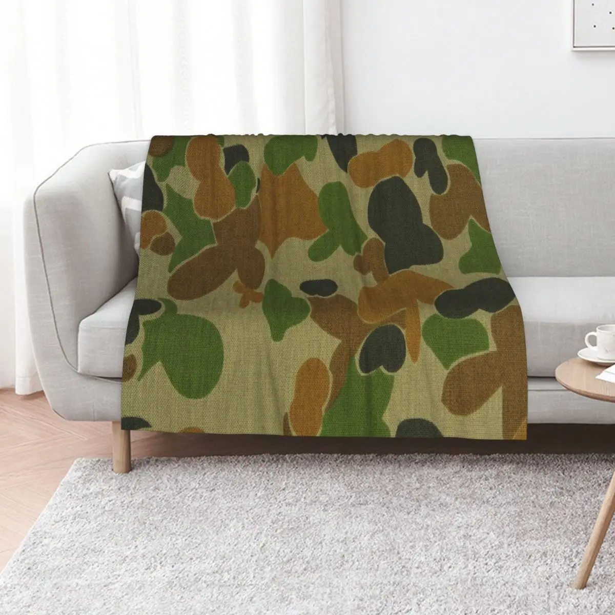 Auscam - Australian Army Camo Throw Blanket Decoratives Personalized Gift warm for winter Soft Plush Plaid Quilt Blankets