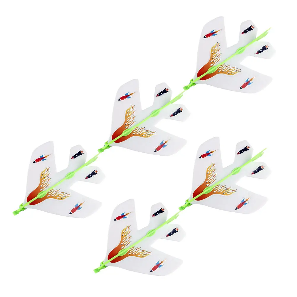 

5pcs Luminous Airplane For Kids Flashing Aircraft With Flexible Wings, Outdoor Flying Gift, Glowing Rc Plane For