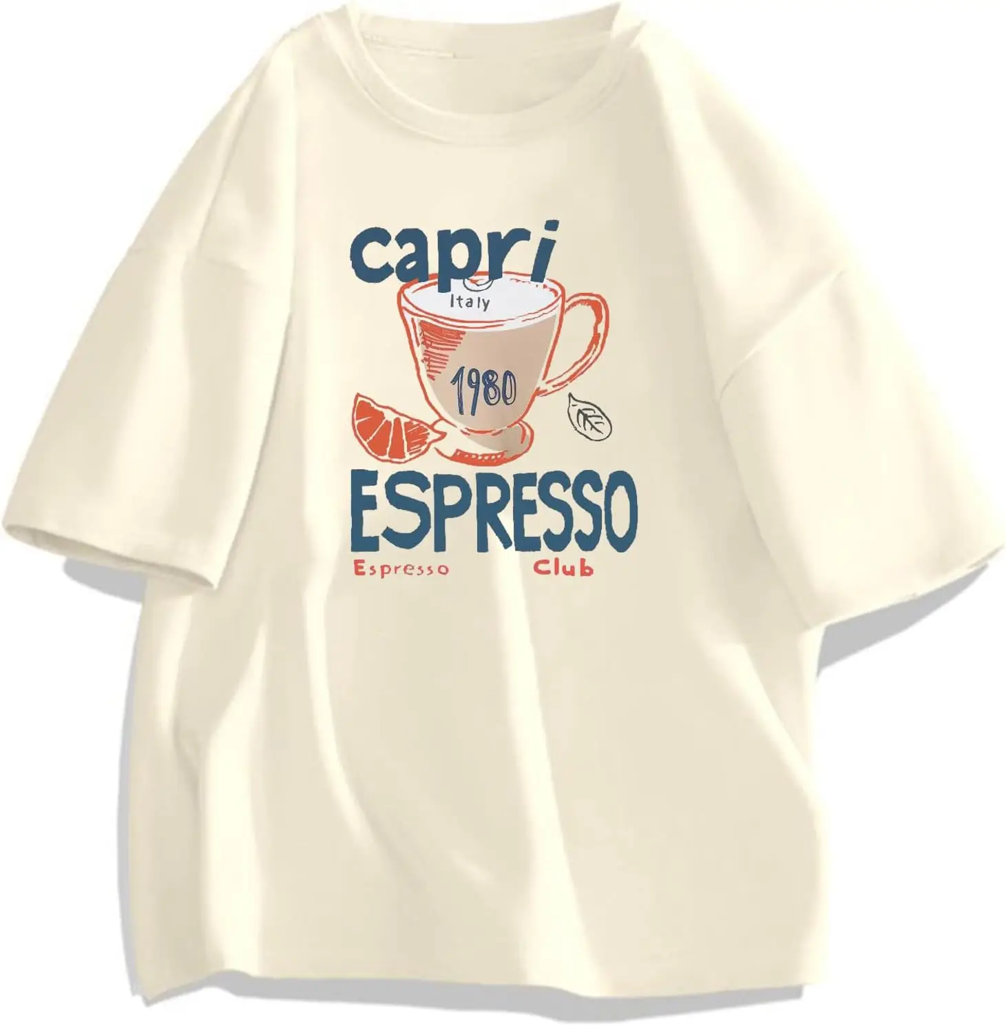 Capri Italy Espresso Club 1980 Tee, Capri Espresso T-Shirt, Capri Italy Espresso Club 1980 Novety T-Shirt