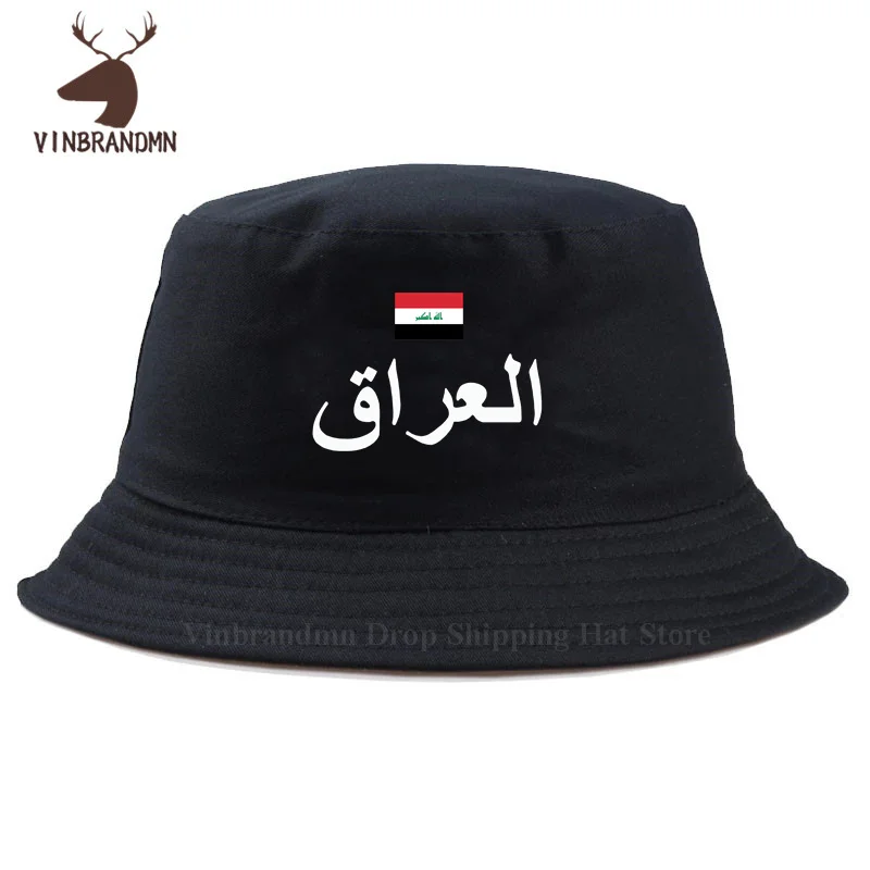 Nation footballer sporting 2022 Iraqi IRQ sun hat baseball caps Republic of Iraq Iraqi fishing hat sweat new hip hop bucket hats