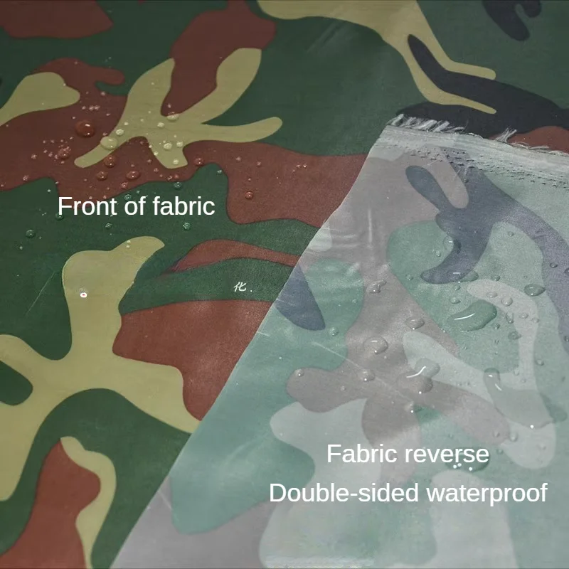 190T Polyester PU Camouflage Stoff Wasserdicht nach Meter für Regenmäntel Zelte Nähen Sonnenschutz Camouflage Textil Atmungsaktiv Dünn