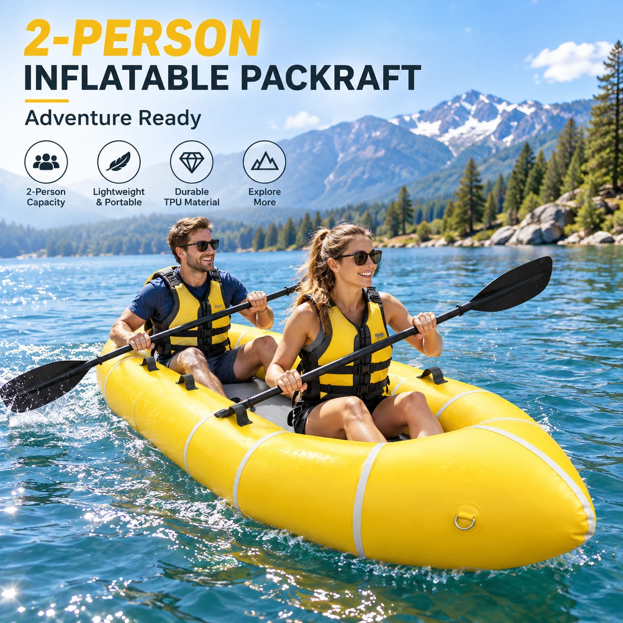 Caiaque Inflável 3M para 2 Pes - Inflatable Kayak 2 Person Drop Stitch avaliação e preço
