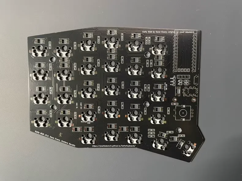 Sofle RGB PCB Split Keyboard Accessory Wireless Baseplate DIY Gaming Keyboard Part Repair Keyboard Replacement(Not Pre Build)