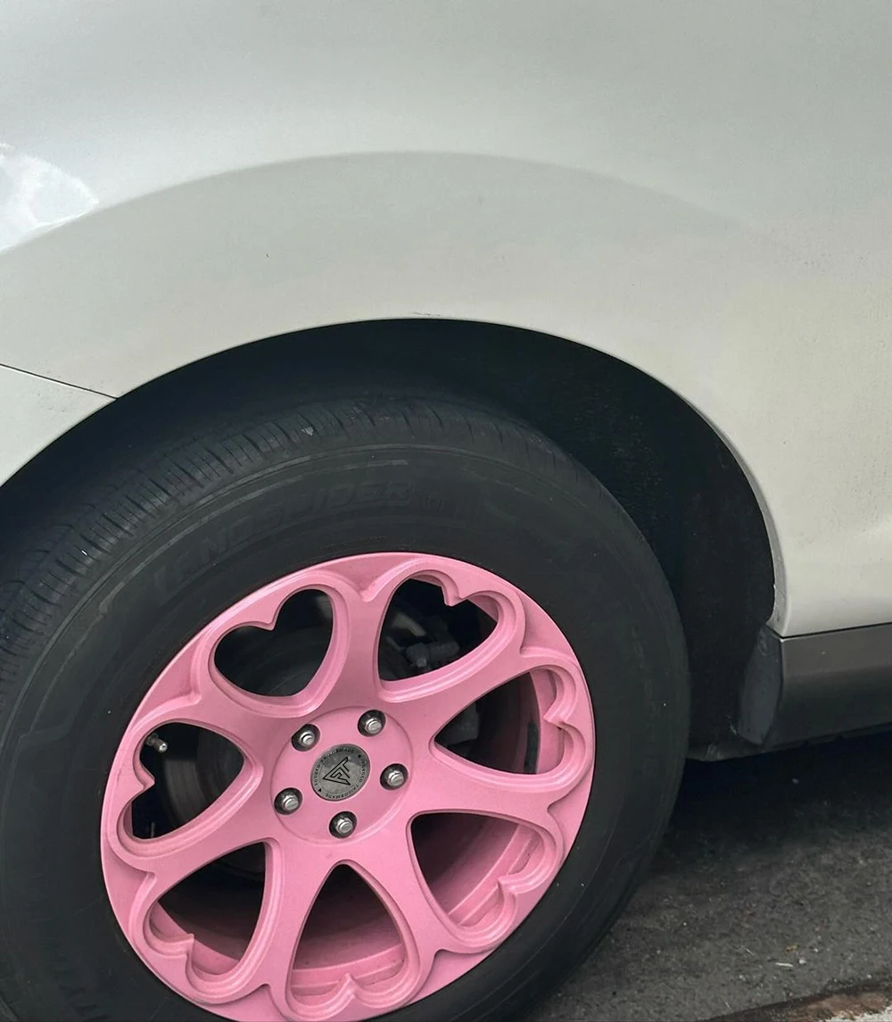 Hanrui customize rims 16 17 18 19 20 21 22 inch car alloy wheels heart pink girls model alloy forged wheel for luxury cars