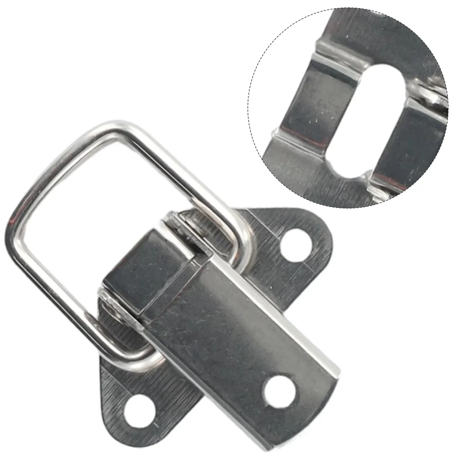 2pc Stainless Steel 304 Toolbox Locking Hasps Metal Toggle Catch Box Loaded Clasp Loaded Furniture Hardware Accessories