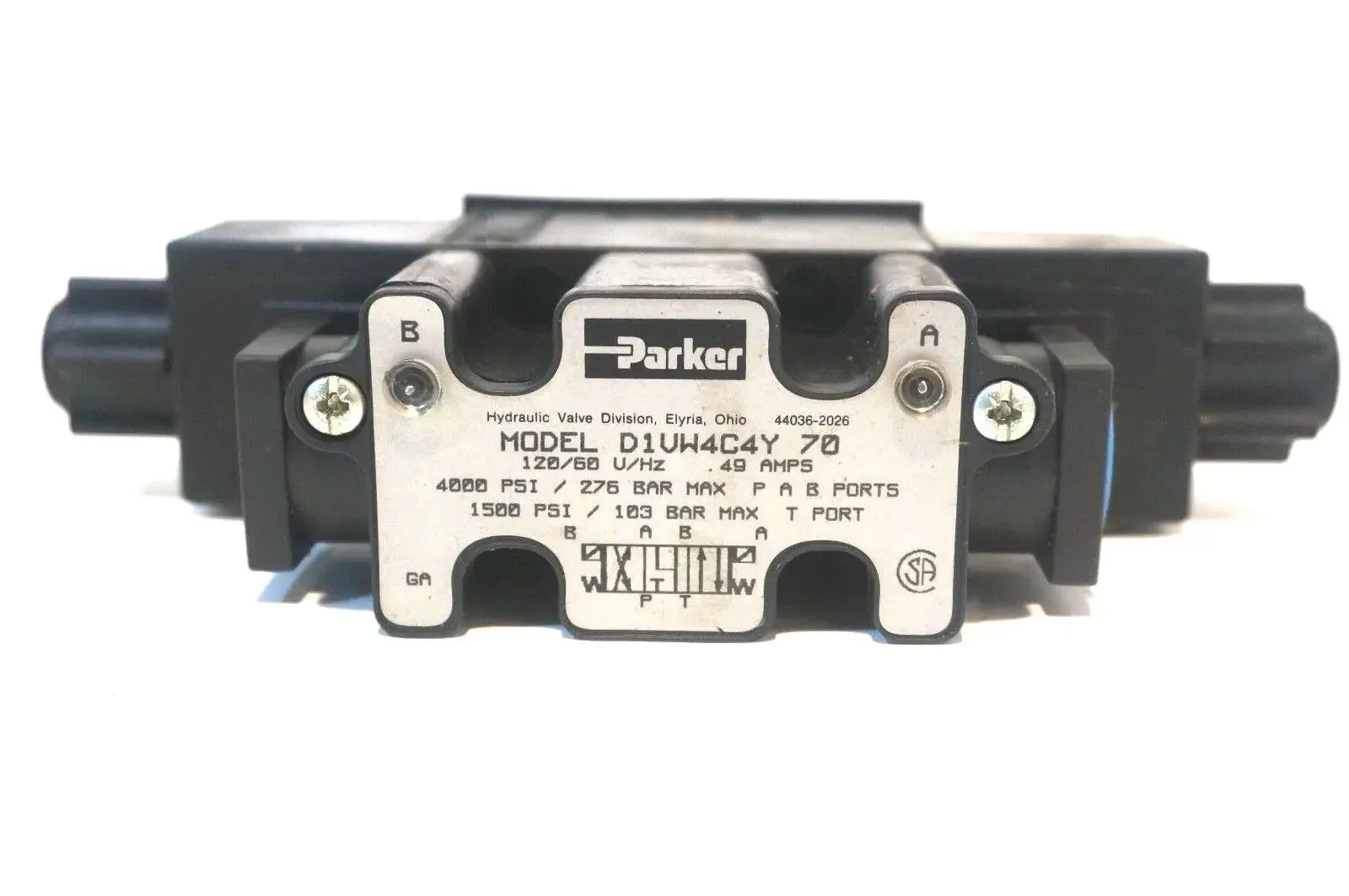 Parker PARKER D1VW4C4Y-70 Solenoid Valve Directional Valve D1VW4C4Y70