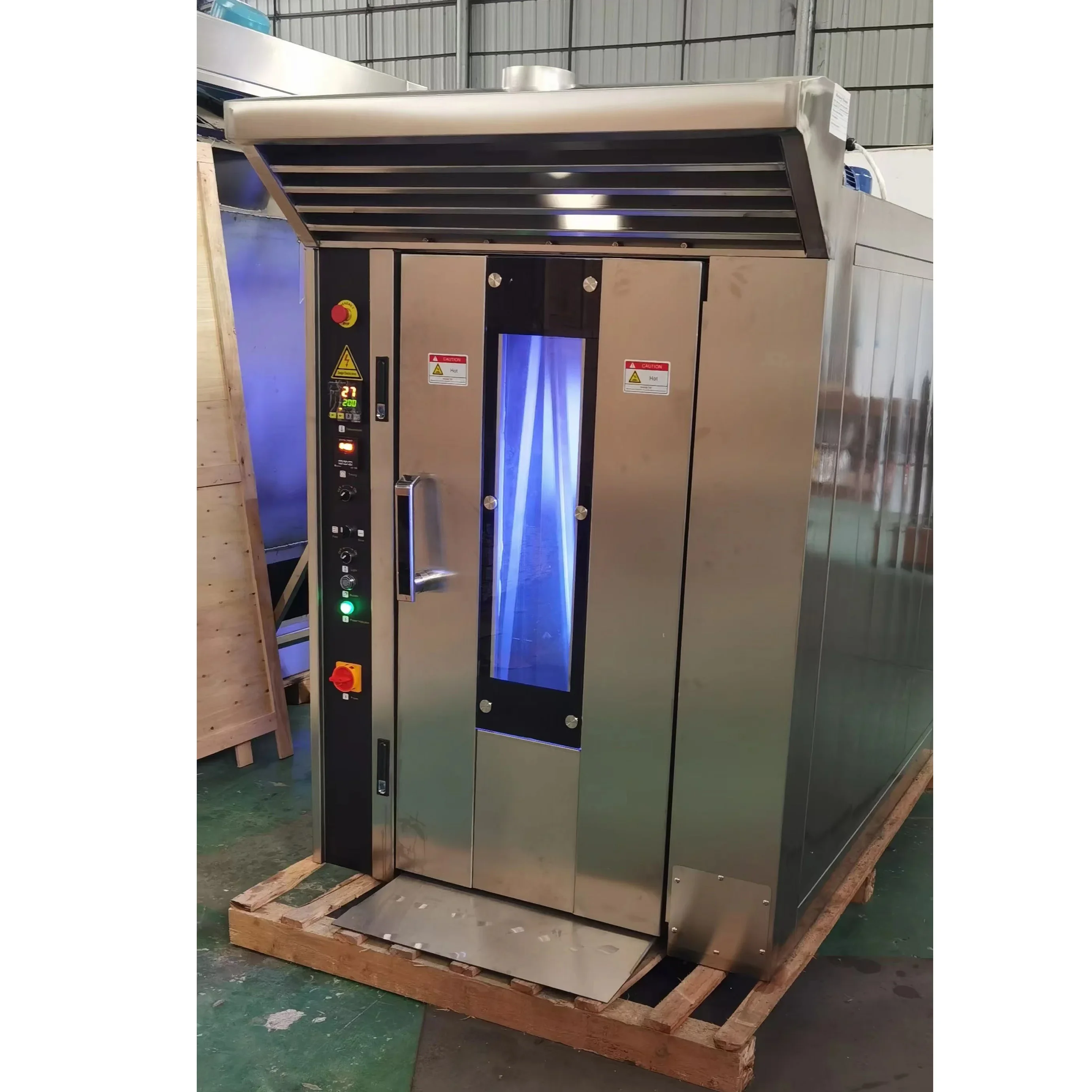 New 12 16 32 64 Trays Industrial Rotary Oven for Bakery Electric Diesel Rotary Rack Oven for Bread Baking and Food Shop