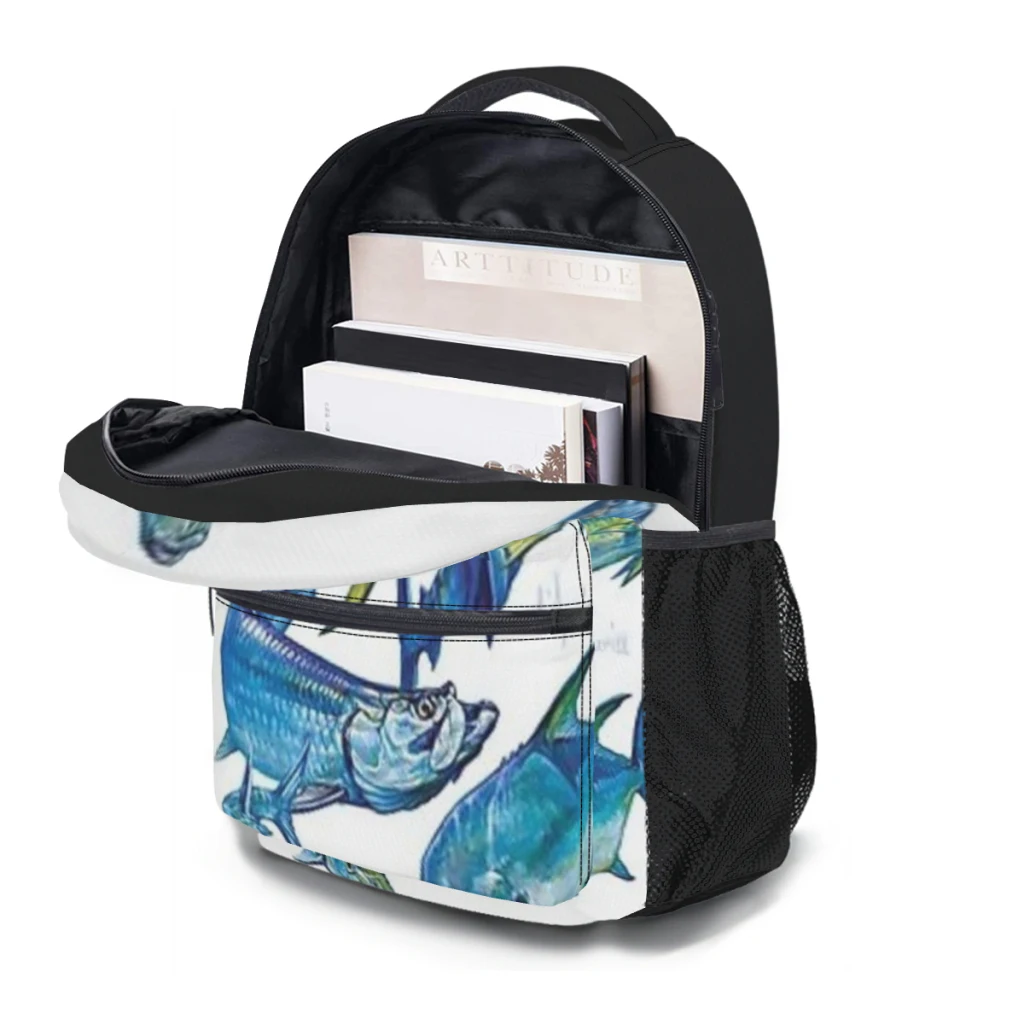 Cartable de dessin animé de grande capacité pour filles, sac à dos pour lycéens, dessin animé côtier et offshore, 17 po