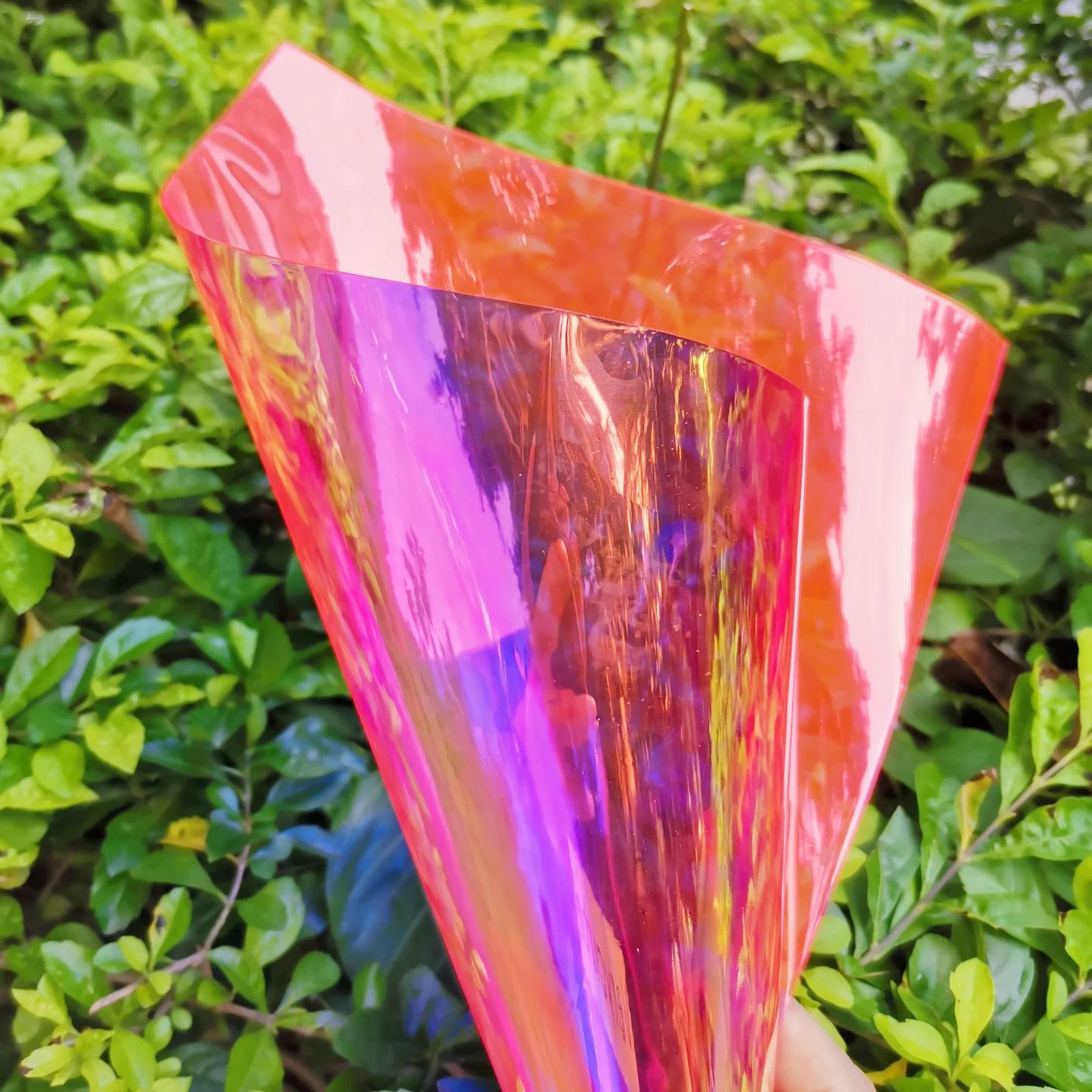 

1 Sheet Iridescent Pvc Fabric For Diy Bag Making Holographic Film Material Craft Sewing Applique Decor Colored Vinyl Roll