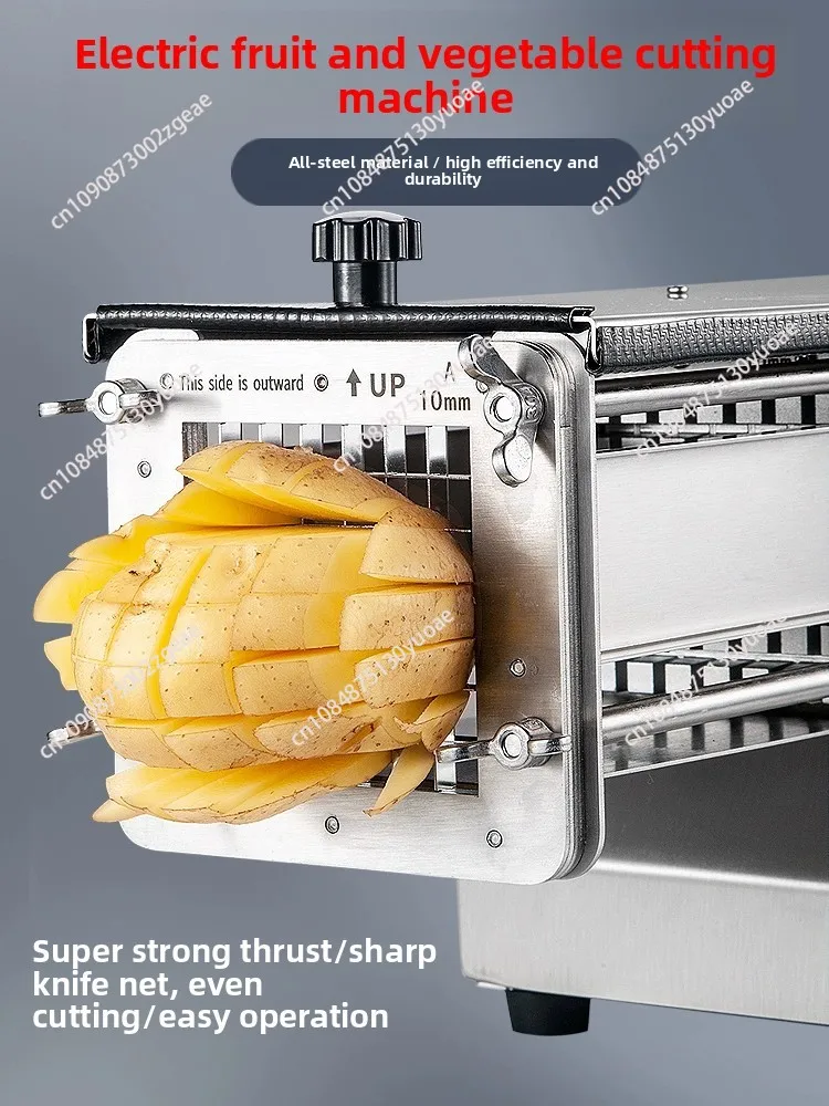 Gold SellerElectric potato cutter commercial automatic fries machine cucumber and radish cut long strip push machine tool