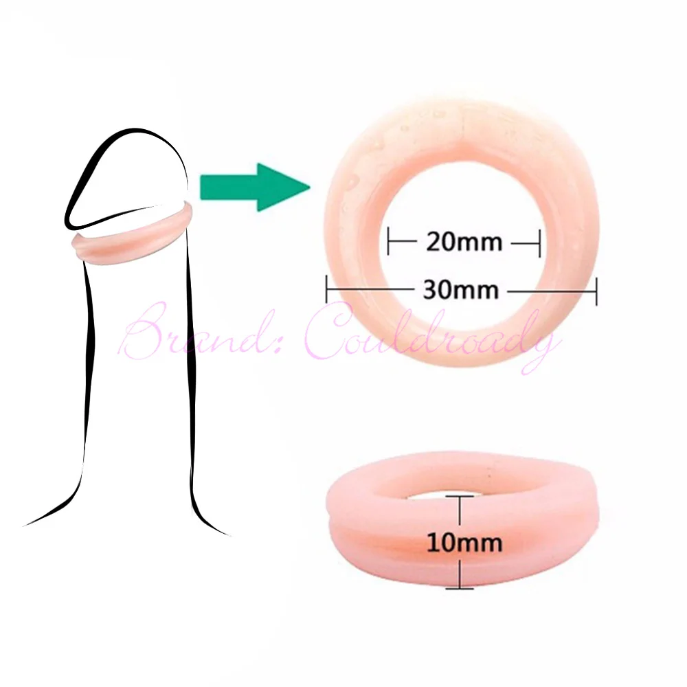 2 PCS Silicone Cockring Sex Product for Men Daily/Night Foreskin Ring Protection Sleeve Delay Lasting Penisrings Sexshop