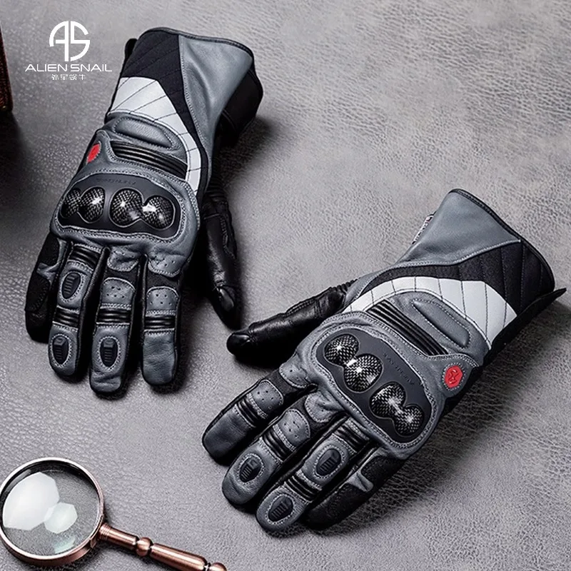 Autumn and Winter Motorcycle Gloves Motorcycle Windproof Gloves Four Seasons Tensile Carbon Fiber Gloves Warm Wear-resistant