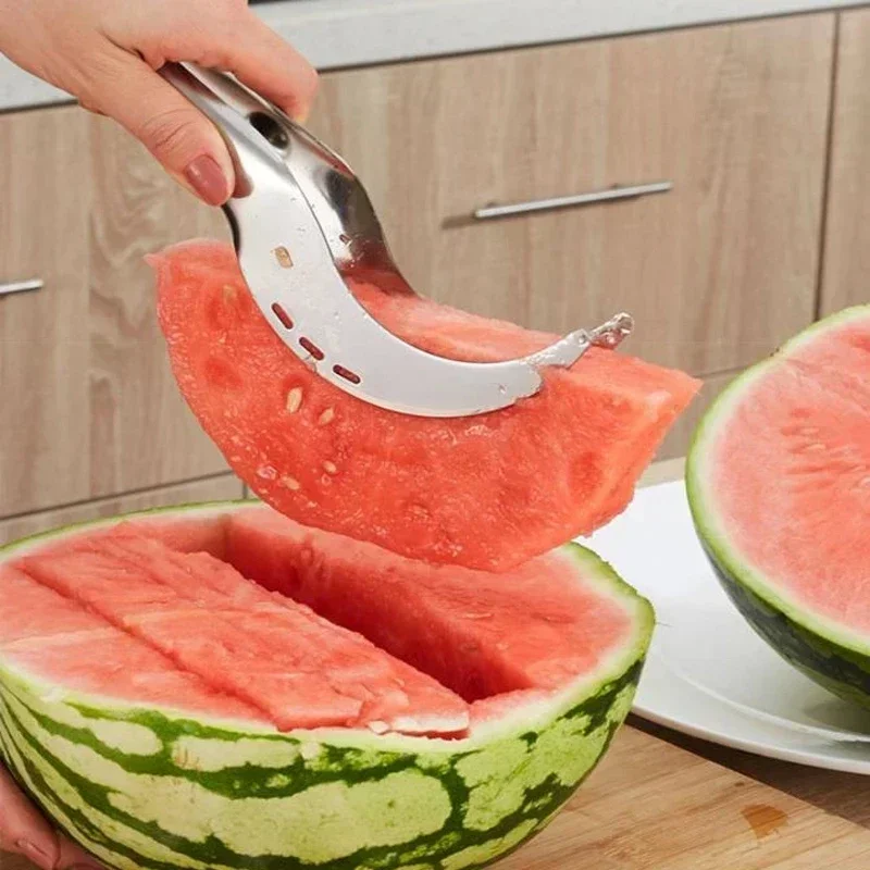 Molino de viento de acero inoxidable para cocina, cortador de sandía, artefacto, ensalada, rebanador de frutas, herramienta cortadora, excavadora de sandía, accesorios