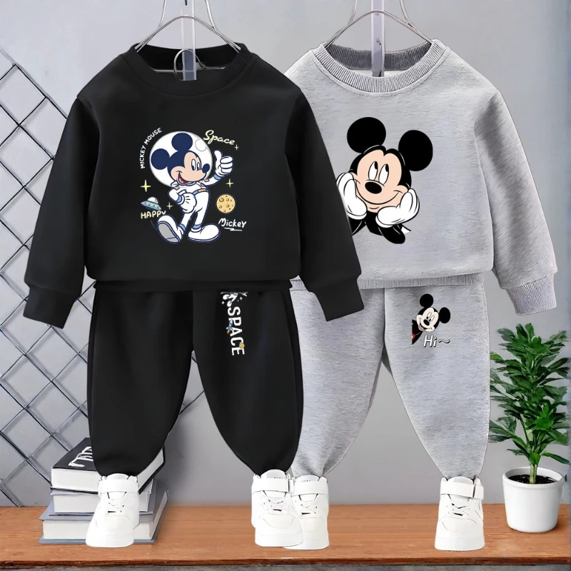 2026 Kids Autumn Casual Sweatshirt Sets for Boys 0-8 Years O Neck Hoodies and Sweatpants 2pcs Sets Children's Cartoon Tracksuit