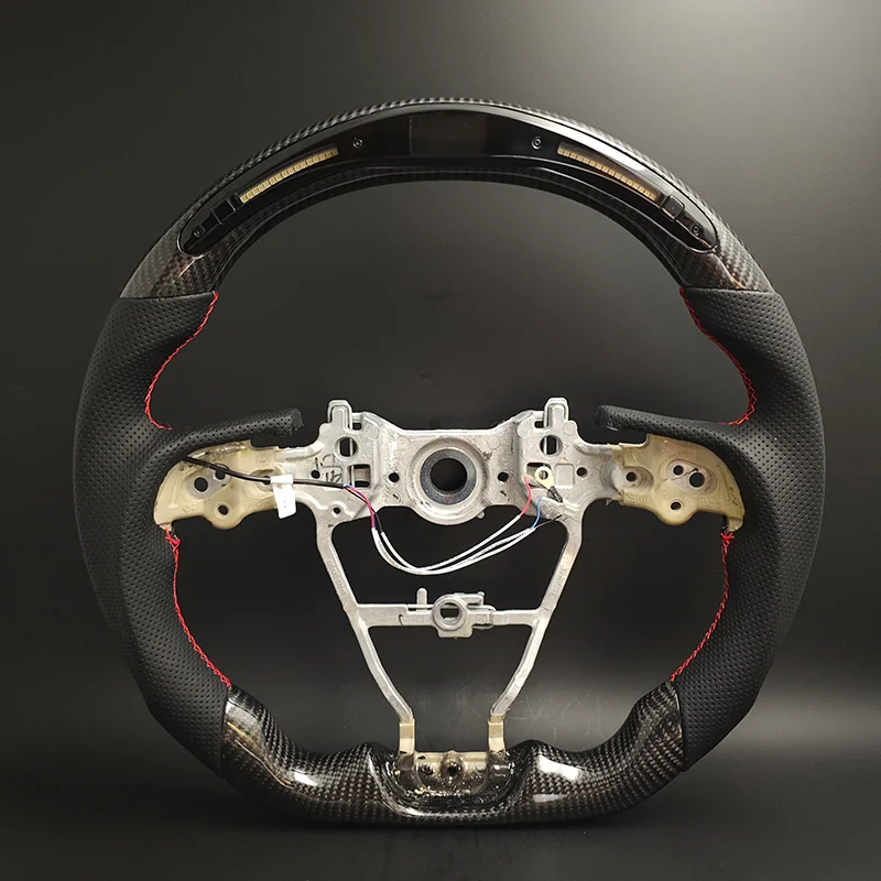

Half Perforated Leather Carbon FIber LED Steering Wheel Core for Toyota Camry Avalon Coralla Levin RAV 4