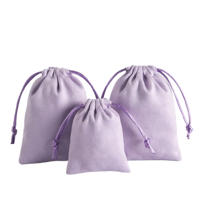 Suede Gift Bags Wedding Birthday Party Favor Sack Jewelry Flannel Packaging Pouch