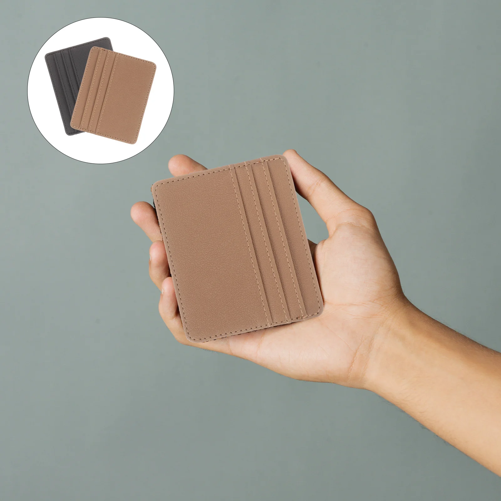 قطعتان من أكمام بطاقات الائتمان لحماية إزالة المغناطيسية من البولي يوريثان، غطاء حماية متين لبطاقة الهوية