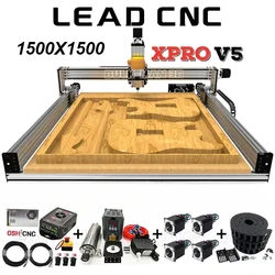 20% OFF BulkMan 3D Black 1500x1500 Lead CNC Router Machine Full Kit with CNC XPORO V5 GRBL Control For 4 Axis CNC Wood Router