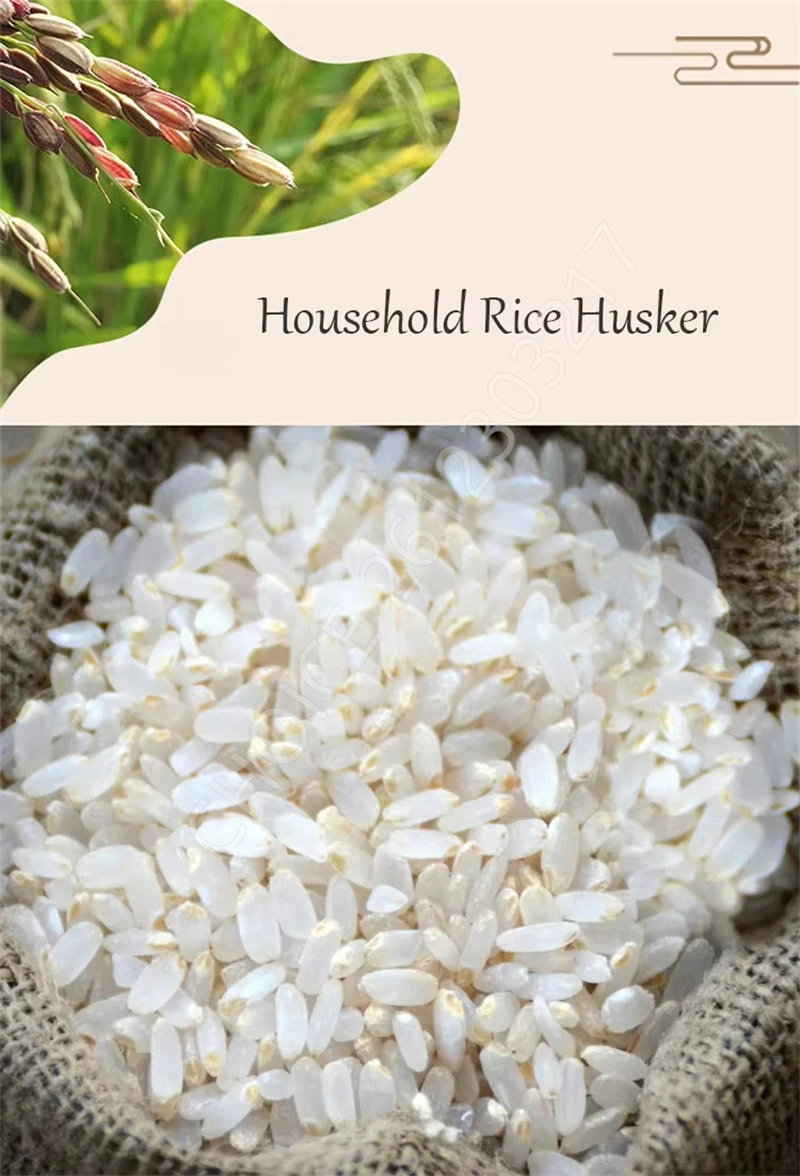 110/220v Fresh Rice Milling Machine Germ Rice Brown Rice Husker Paddy Hulling Machine for Home Use Rice Milling Polishing Maker