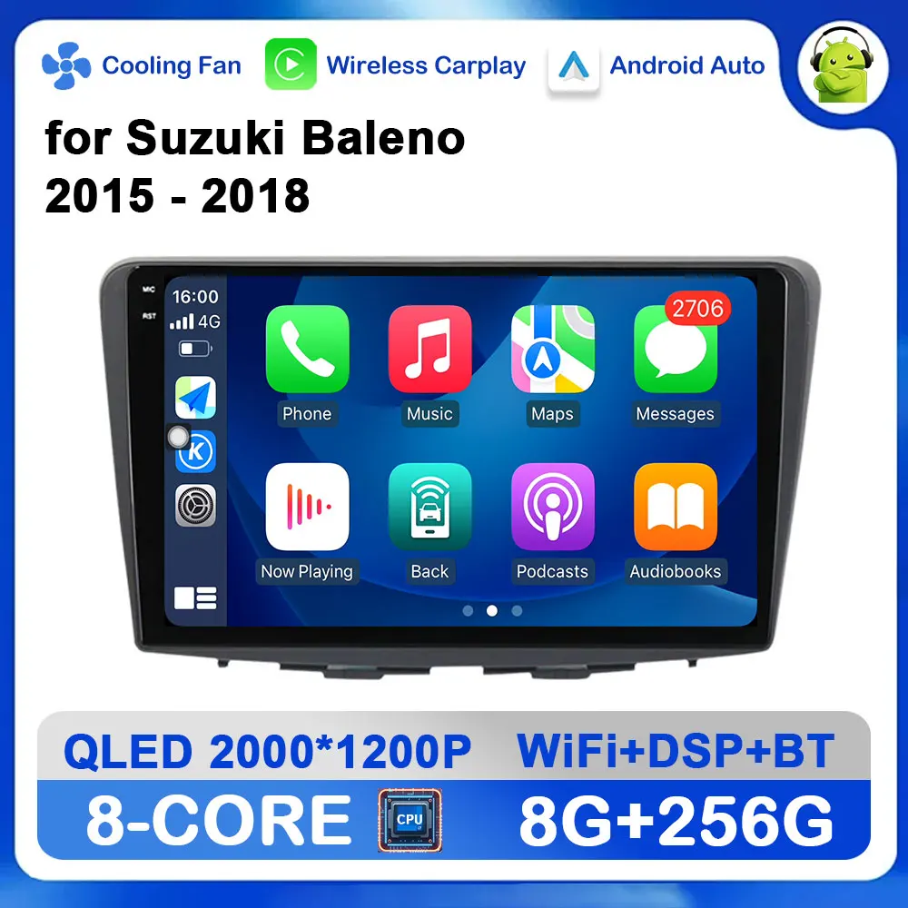 

9 inch Android System for Suzuki Baleno 2015 - 2018 GPS Navi Car Radio Video Multimedia Player 4G Bluetooth Head Unit DSP Stereo