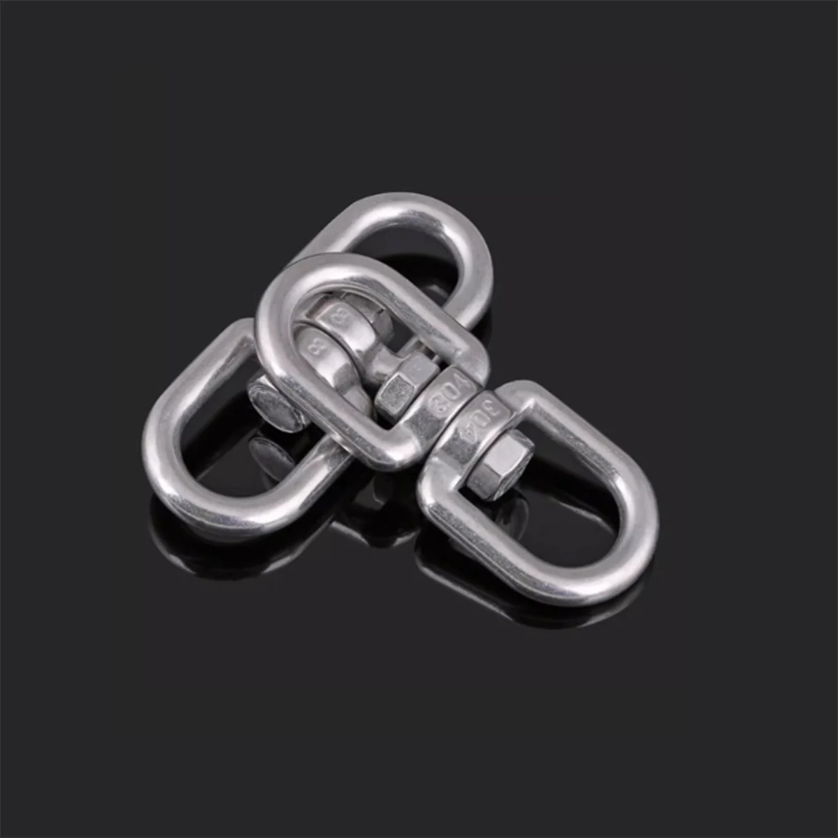 304 Stainless Steel Universal Rotating 8-Shaped Ring Dog Chain Sling Accessory M4M5M6M8M10M12M14